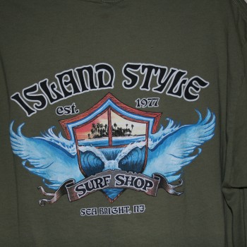 Island Style Wing Wave SS T Lt Olv